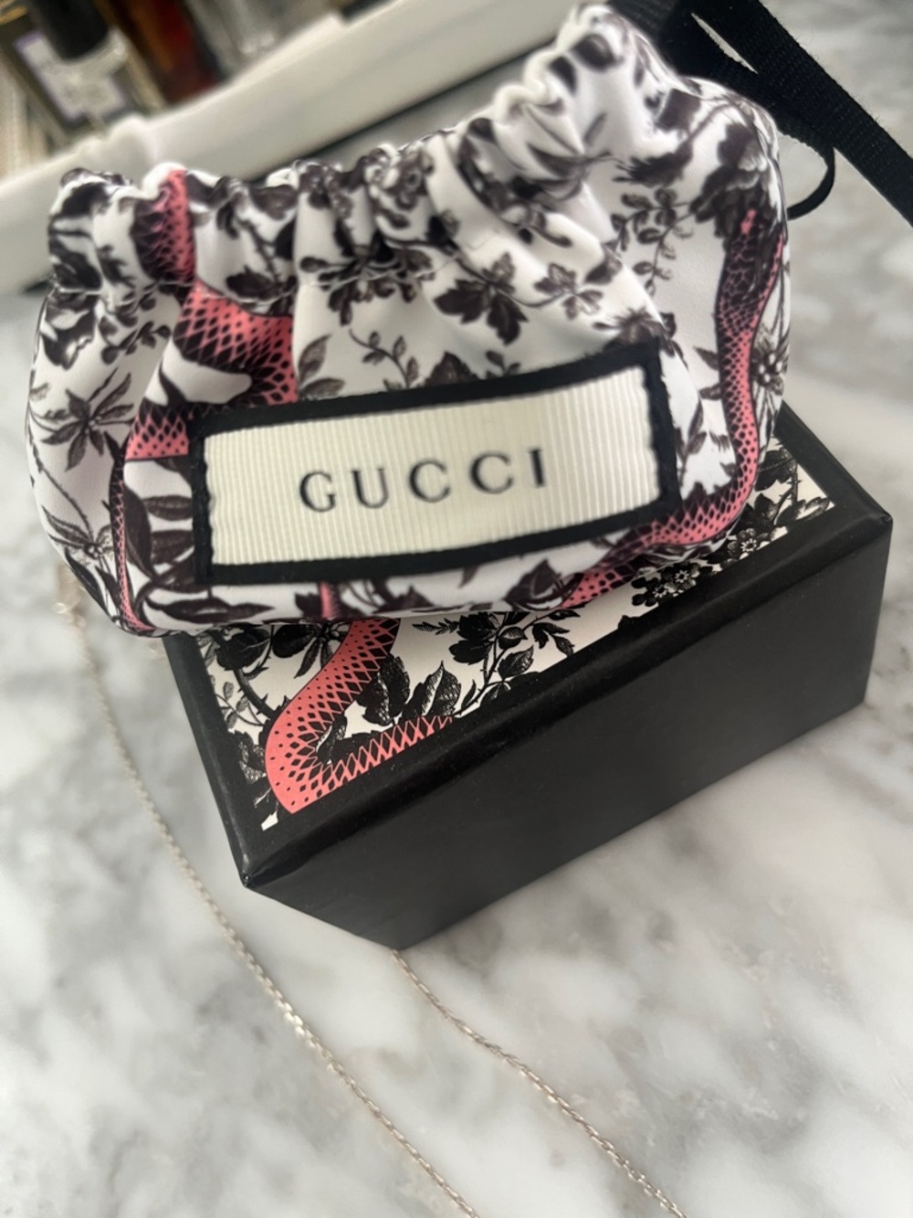 Gucci Sterling Silver Heart Tag Pendant Necklace - Picture 5 of 5